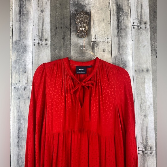 Anthropologie Maeve Wendy Dress in Bright Red Size Extra Small. - Picture 4 of 15